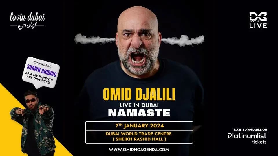 Omid Djalili – Namaste Live in Dubai at Rashid Hall, DWTC - Image 1